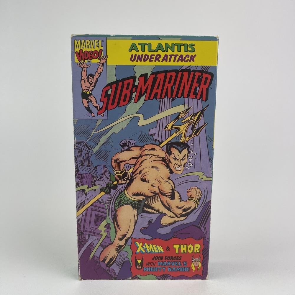Classic Marvel Super Heroes VHS The Sub Mariner 1991 Xmen Thor